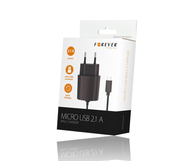 FOREVER 2.1A z kablem microUSB - 1391107 - zdjęcie